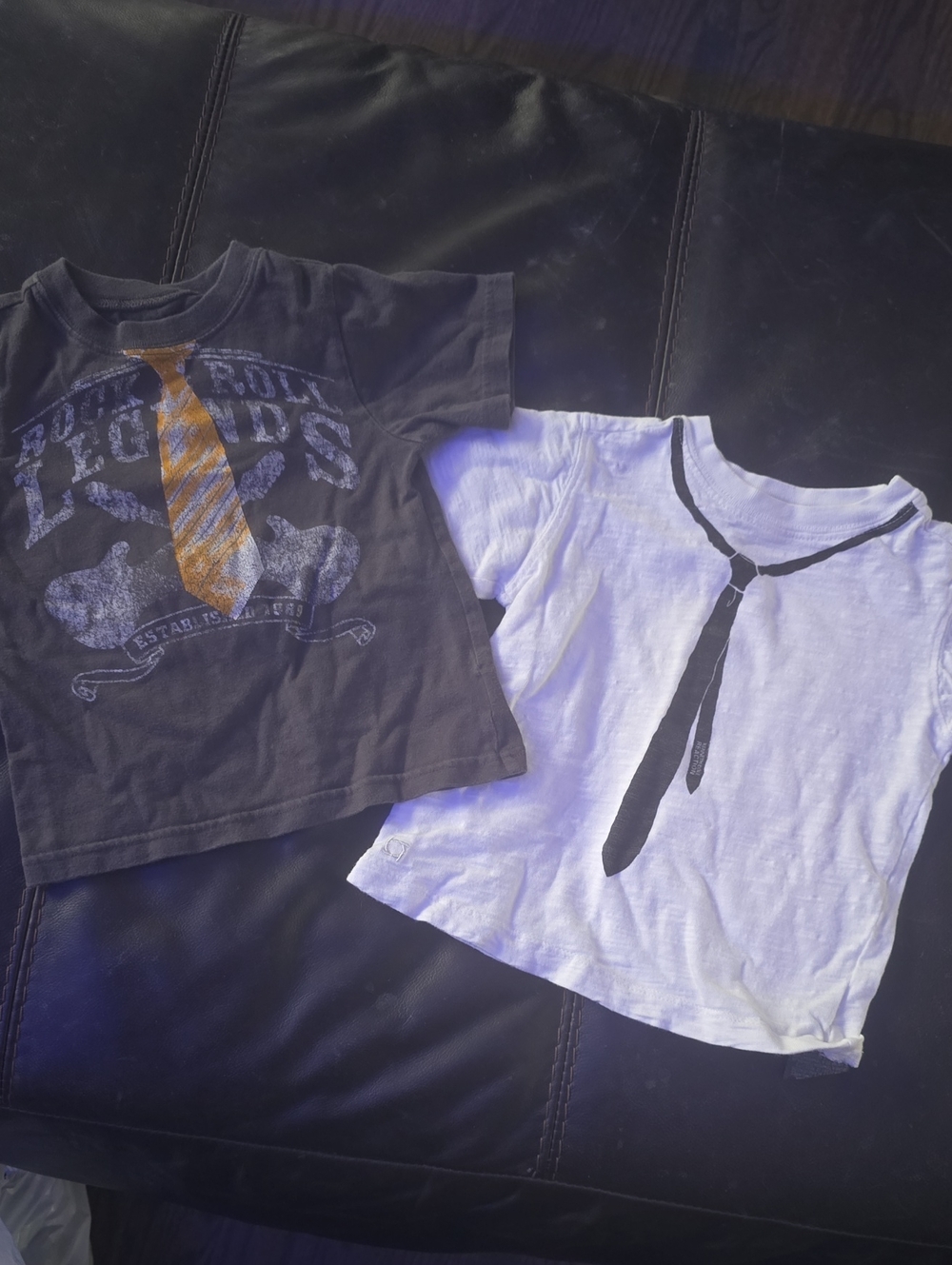Place Kids Short Sleeve Tee Set - White & Black